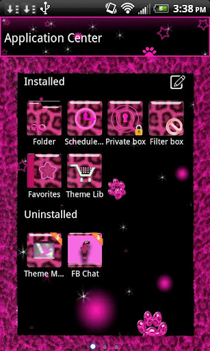 GO SMS PRO Leopard PINK theme截图1