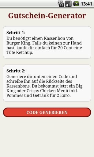 BK Gutschein Code Generator截图4