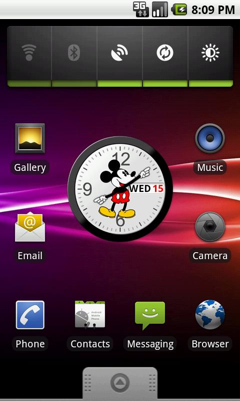 Mickey Mouse Analog Clock with Date截图4