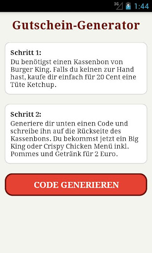 BK Gutschein Code Generator截图2