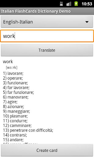 Italian Flashcards Widget Free截图1