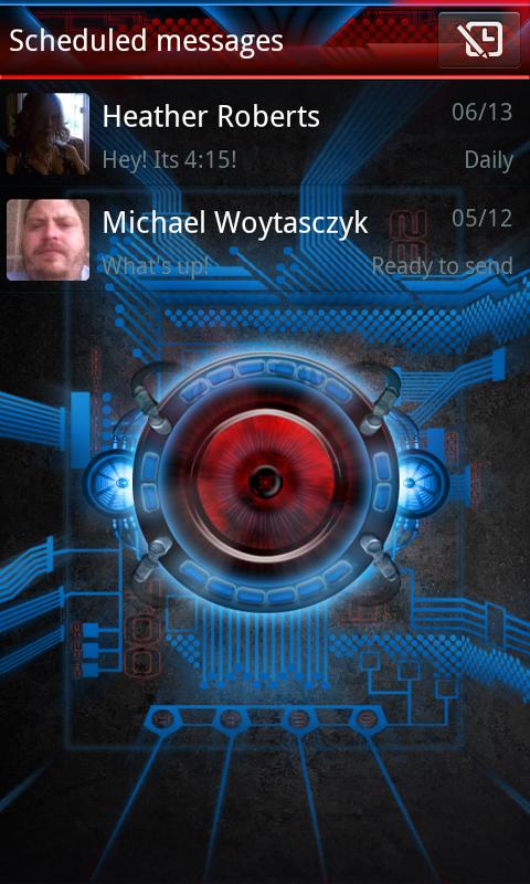 Bionic GO SMS Theme截图1