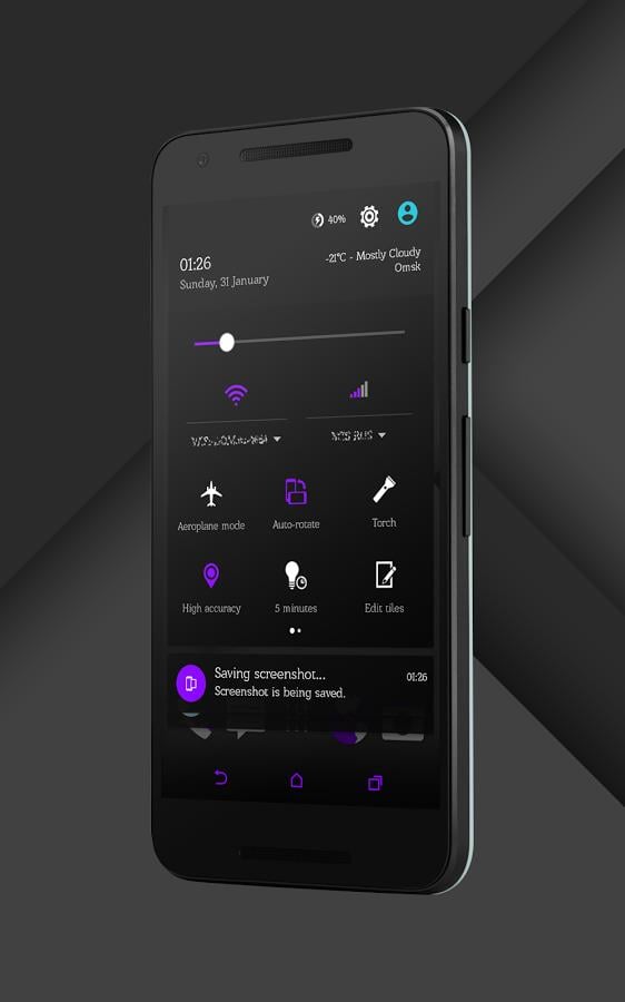 Sense Black/Purple theme截图3