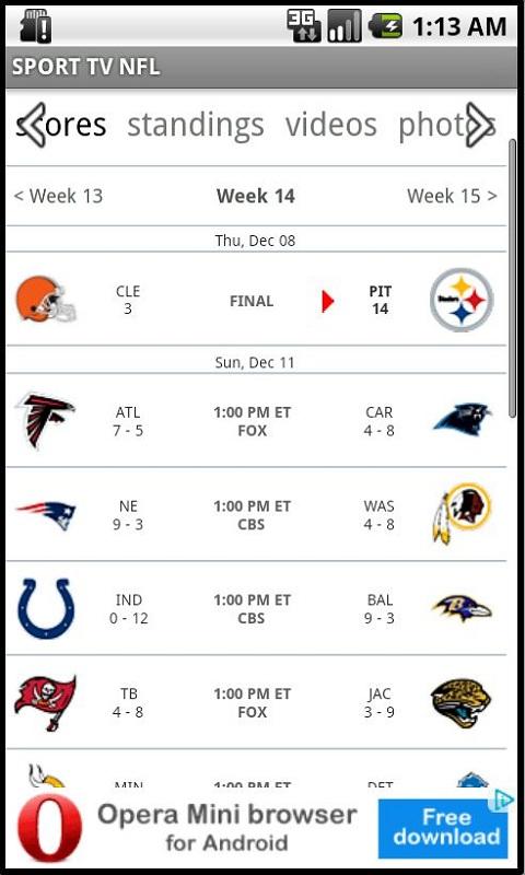 SPORT TV NFL截图3