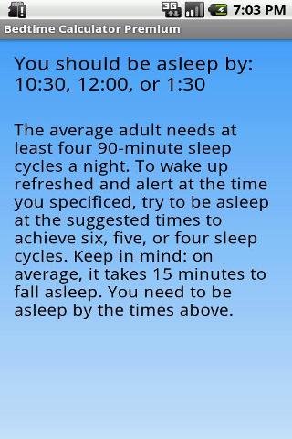 Bedtime Calculator Premium截图3