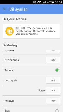 GO短信土耳其语言截图