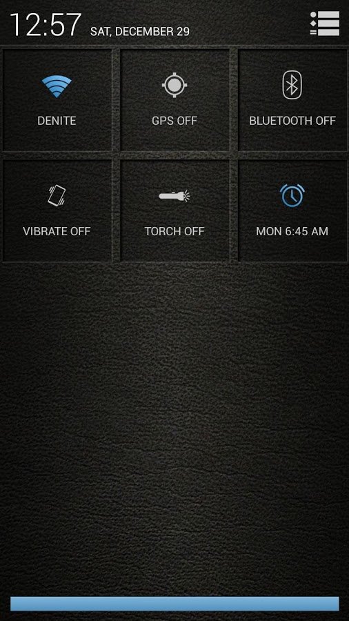 Leather Blue CM10 Theme Free截图4