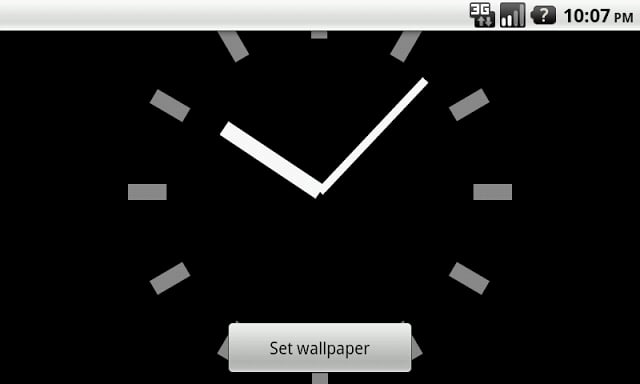 シンプル时计壁纸（黒）截图1