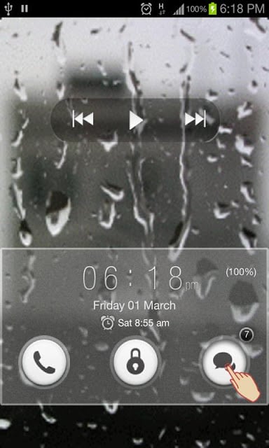 Rain Drops Go Locker Theme截图1