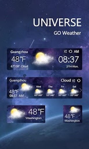 UNIVERSE THEME GO WEATHER EX截图2