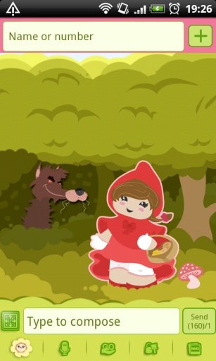 GO SMS Red Riding Hood Theme截图7