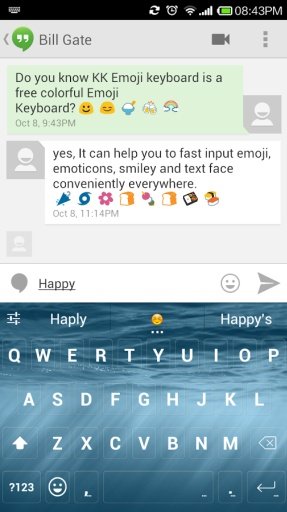 Simple OS Ocean Emoji Keyboard截图5