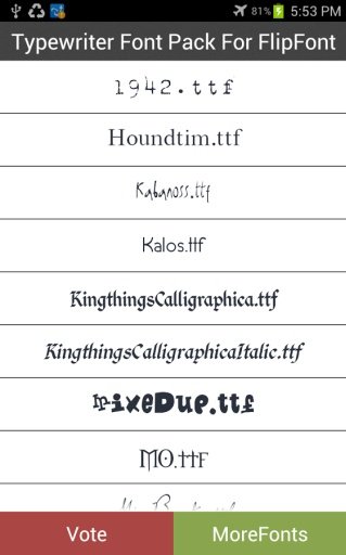 打字机字体包FlipFont截图1