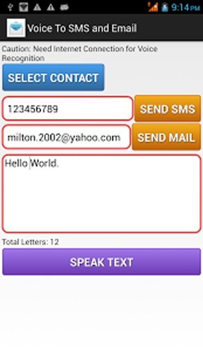Voice To SMS and Email截图1