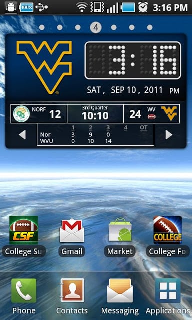 WVU Mountaineers Live Clock截图5