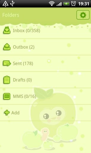 GO SMS Sweet Apple Theme截图5