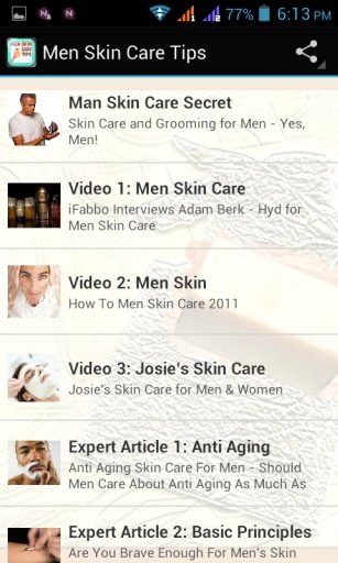 Men Skin Care Tips截图3
