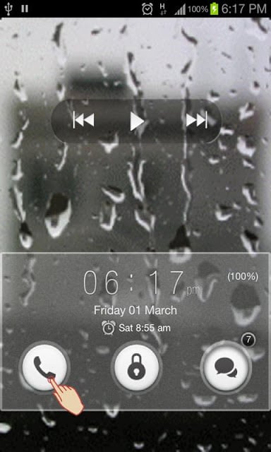 Rain Drops Go Locker Theme截图4