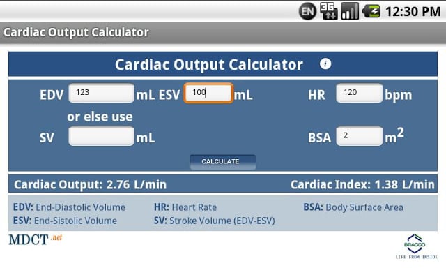 MDCT Cardiac Output Calculator截图2