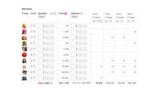 Calculator for Clash of Clans截图1