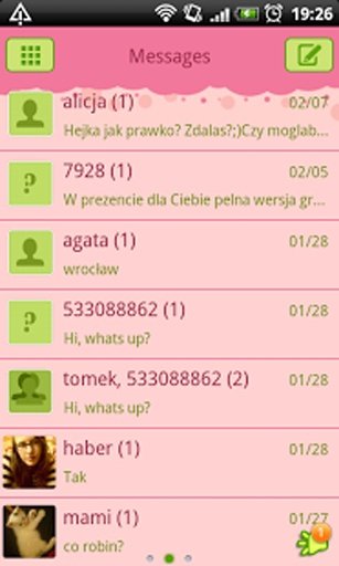 GO SMS Red Riding Hood Theme截图5