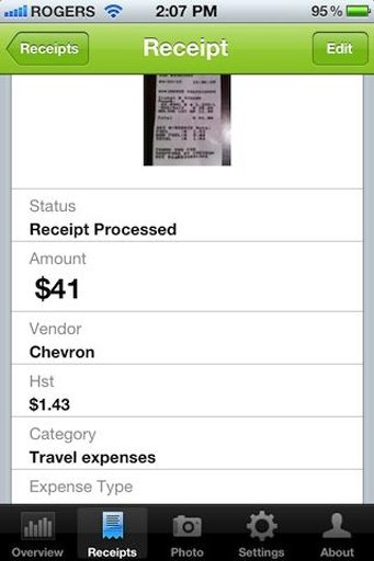 Receipt Reader, Expense Report截图1