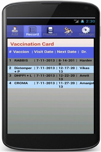 Pet Vaccination Card截图9