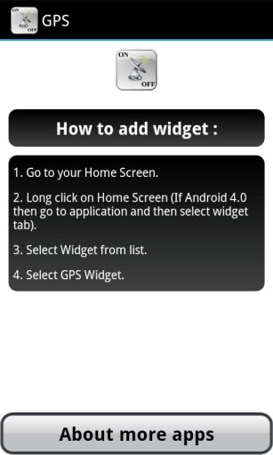 GPS On-Off Widget截图1