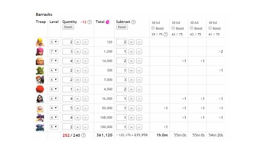 Calculator for Clash of Clans截图3