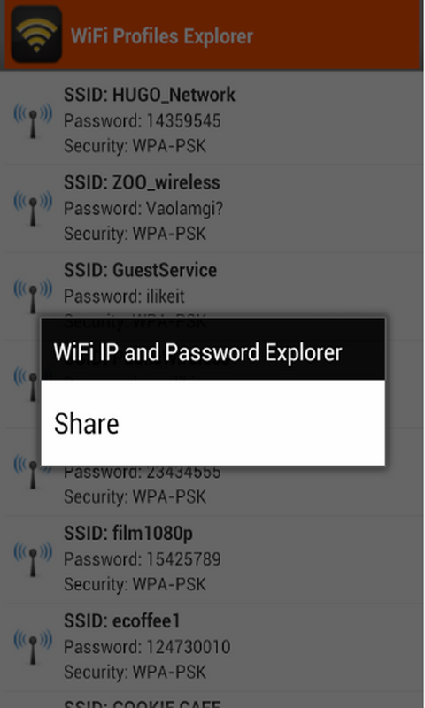 WiFi IP和密码管理器截图3