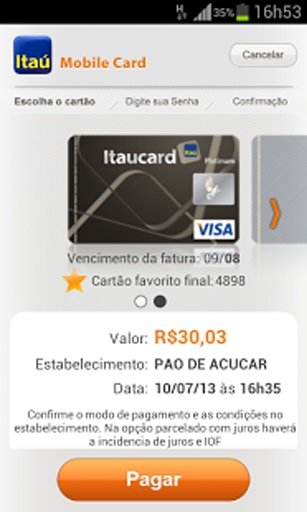 Ita&uacute; Mobile Card截图2