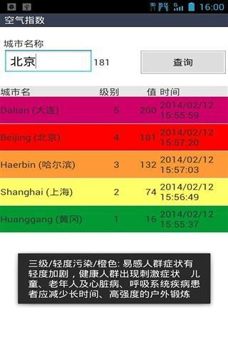 空气指数(AQI)查询截图1