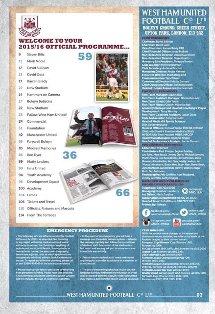 West Ham United FC Programme截图4