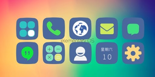 Blue - Solo Launcher Theme截图2