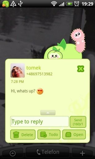 GO SMS Sweet Apple Theme截图3