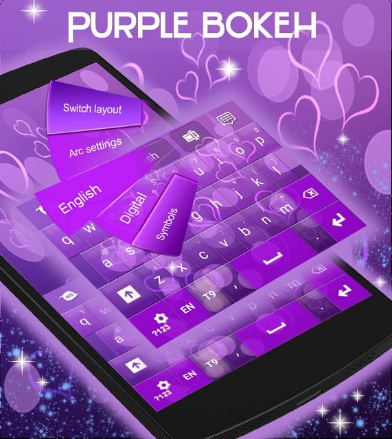 紫色背景虚化的键盘心截图7