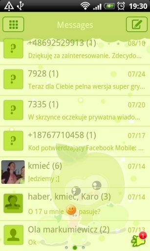 GO SMS Sweet Apple Theme截图1