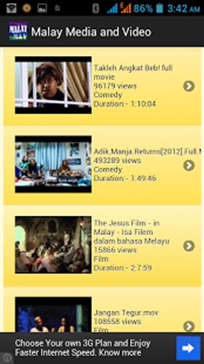 Malaysia Live TV Movie &amp; Video截图5