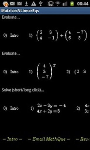 Matrices and Linear Equations截图3