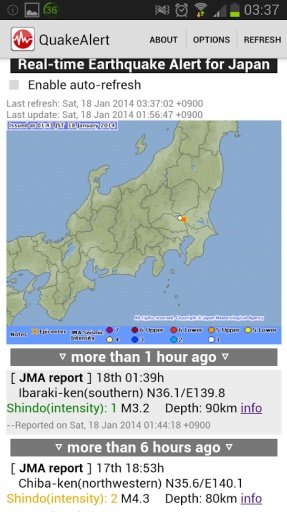 Japan Real-time Quake Alert截图3