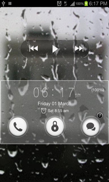 Rain Drops Go Locker Theme截图3