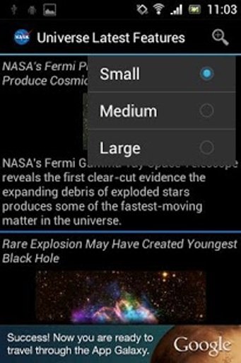 NASA NEWS reader (RSS widget)截图4