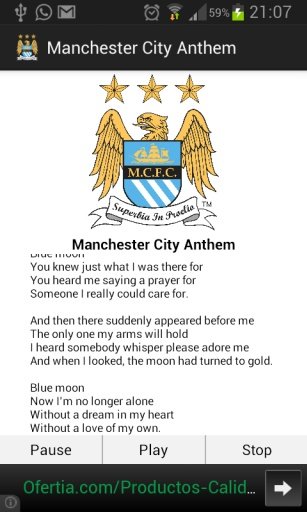 Manchester City Anthem截图2