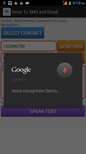 Voice To SMS and Email截图2
