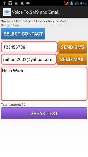 Voice To SMS and Email截图6