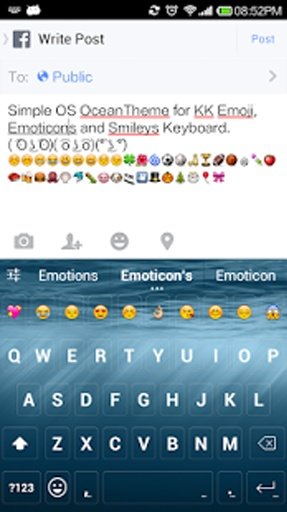 Simple OS Ocean Emoji Keyboard截图4