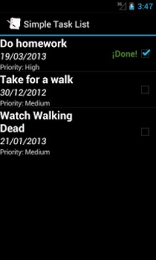 Simple task list截图2