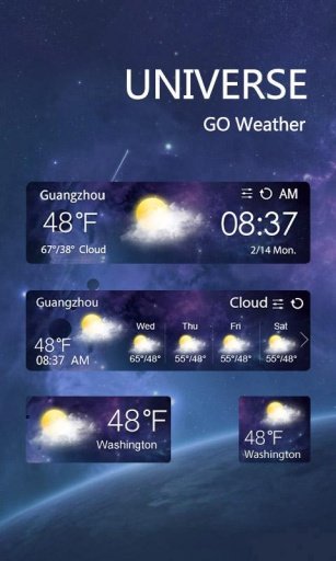 UNIVERSE THEME GO WEATHER EX截图1