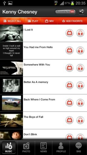 Kenny Chesney Music Videos Pho截图1