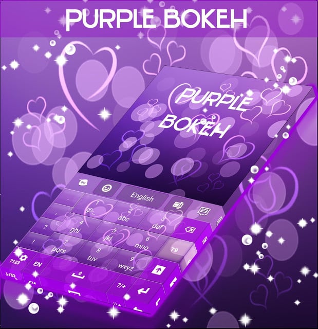 紫色背景虚化的键盘心截图5